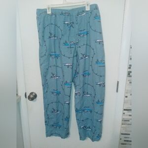 Life is Good sleep Men's Christmas lights boat parade Stretch waist pajama pants